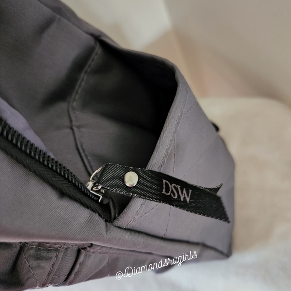 DSW Large Quilted Backpack Gray Black Silver NIP - Picture 9 of 15